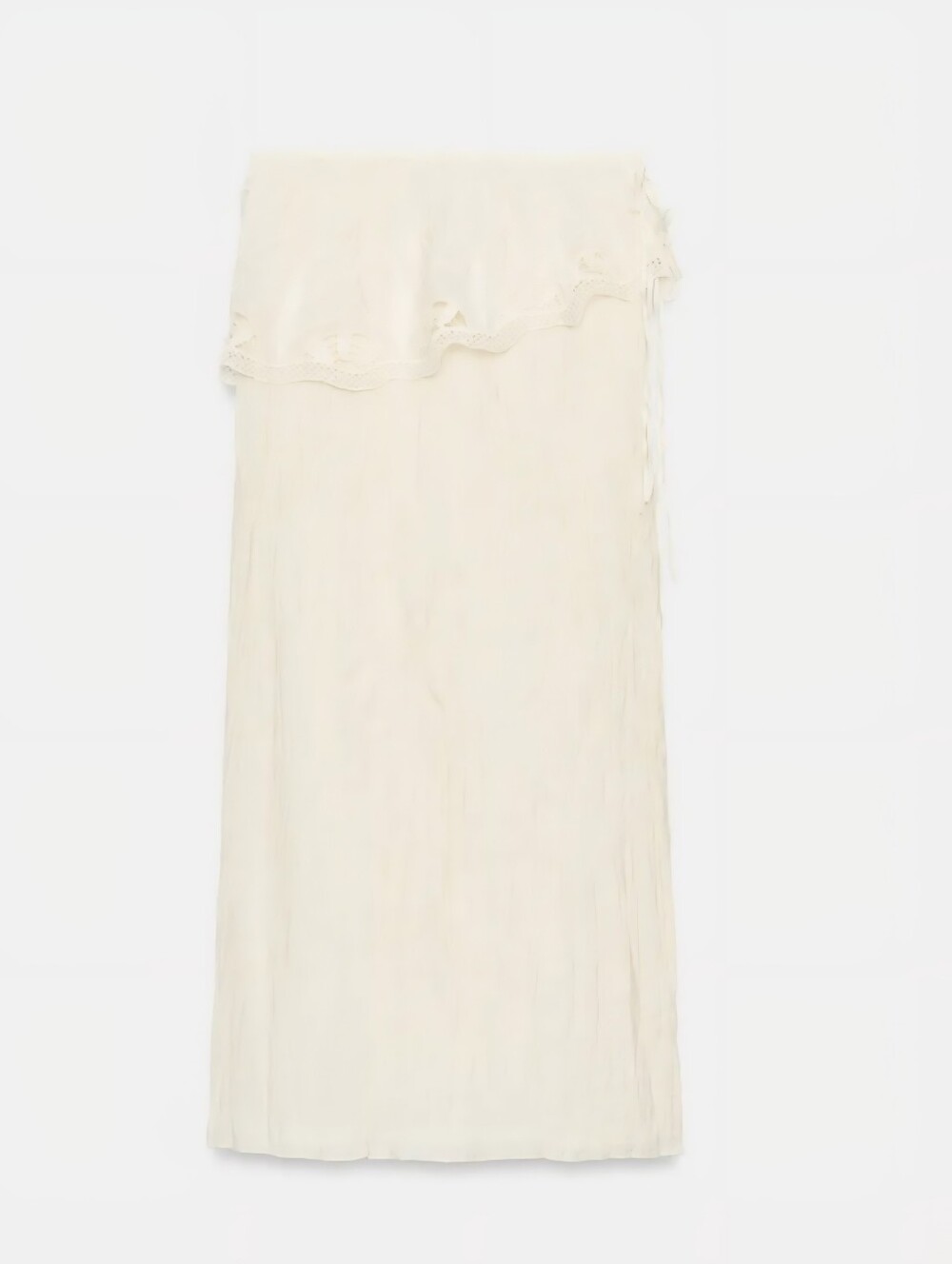 ZARA ZW COLLECTION ECRU EMBROIDERED SASH MIDI SKIRT ✨️✨️✨️ - Picture 4 of 8